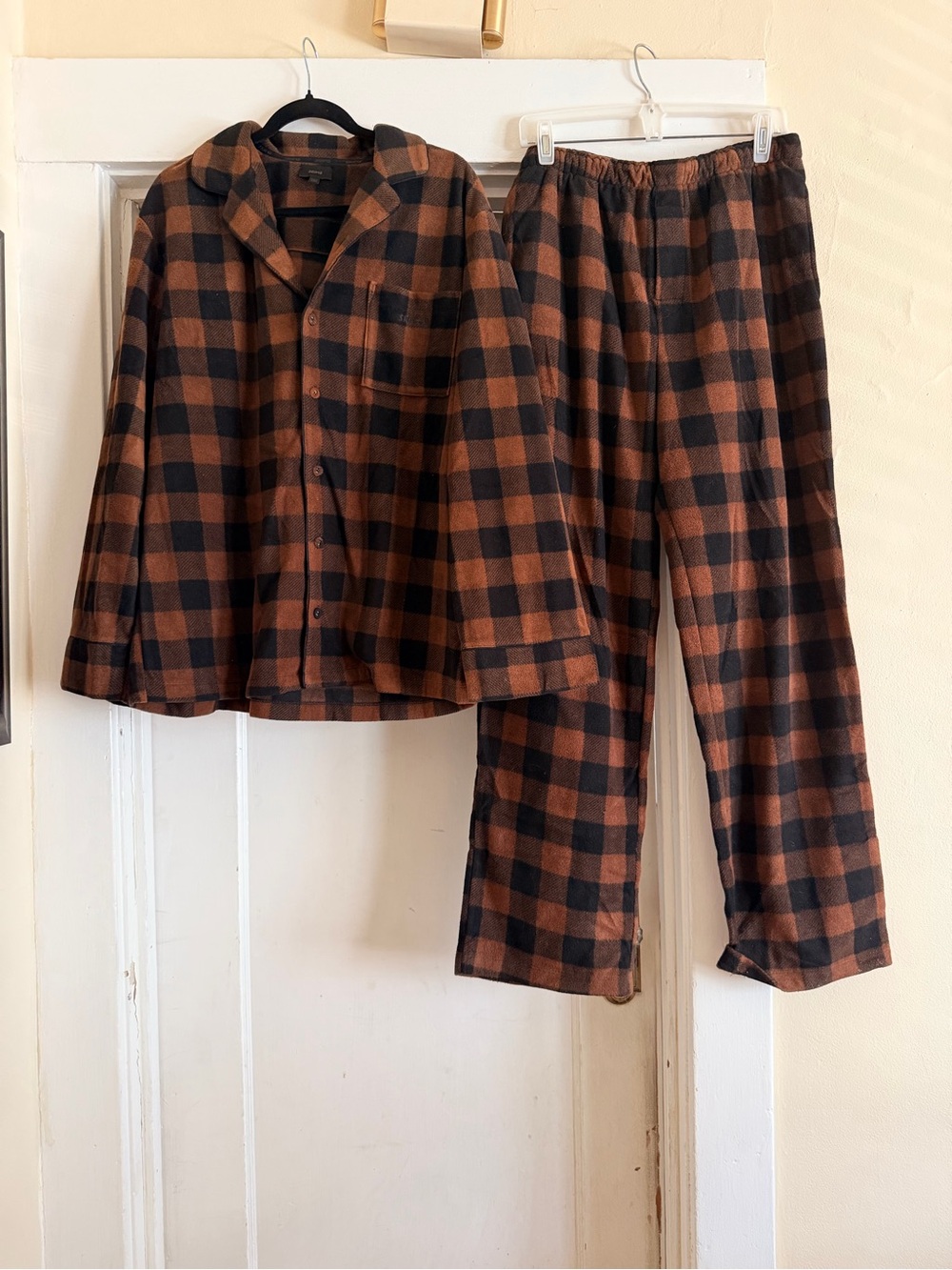 Skims Intimates & Sleepwear Skims Fleece Sleep Set Jasper Buffalo Check